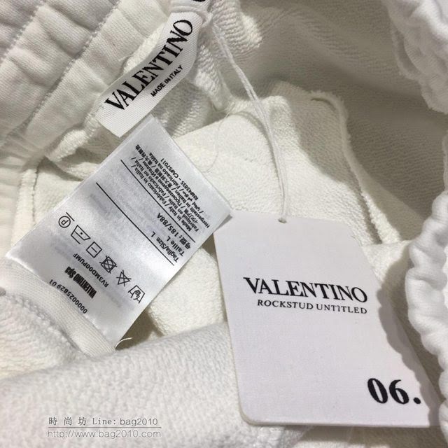 Valentino五分褲 19春夏新款 華倫天奴白色男士休閒短褲  tzy1821